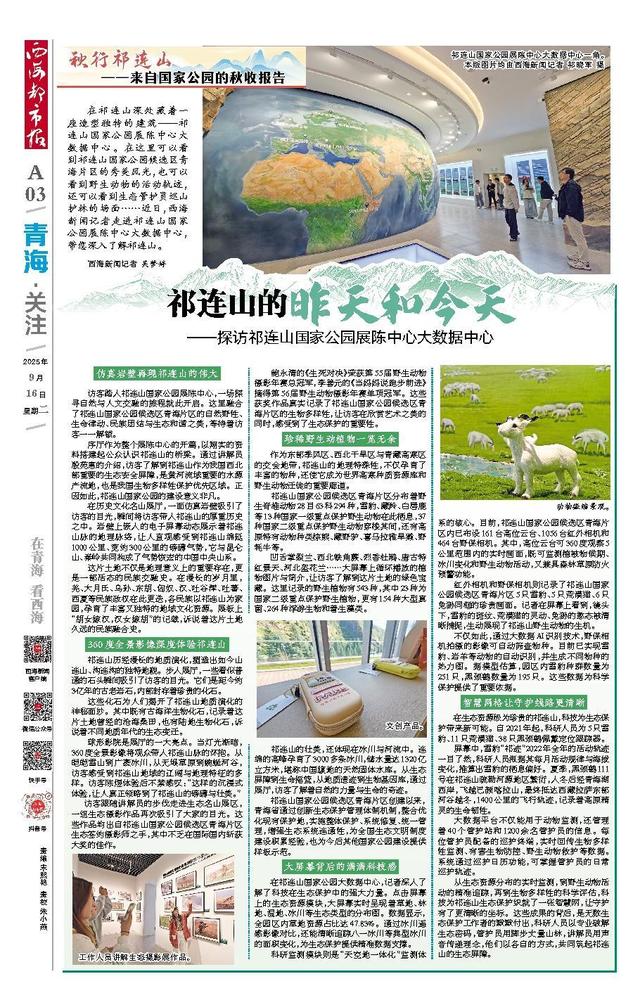 祁连山的昨天和今天 ——探访祁连山国家公园展陈中心大数据中心