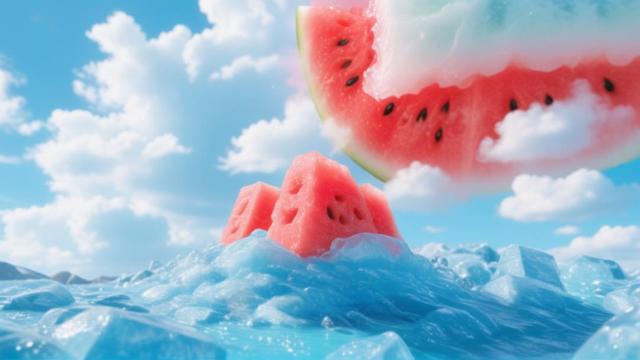 将北方海南泡在西瓜汁里！想一口吃掉~