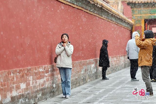 北京迎来今冬初雪 故宫雪景美如画