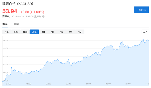 “黑五购物节”交易清淡，芝商所故障交易一度停摆，金油齐涨，白银新高