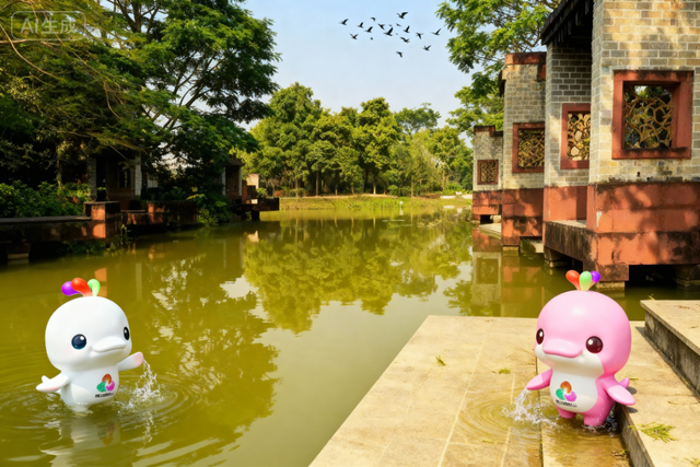 萌物来袭，“喜洋洋”和“乐融融”玩转望牛墩！