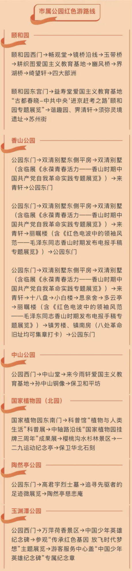 暑期红色游持续升温，北京市属公园9条线路成“经典游”