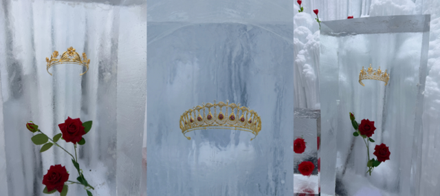 三顶价值百万的DR皇冠登陆长白山冰心岛，游客打卡体验“冰雪女王”