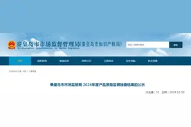 河北省秦皇岛市市场监督管理局公示2024年度产品质量监督抽查结果图片
