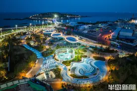 新滨海景观公园，点亮小麦岛夜色！图片