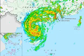 “蝴蝶”在广东雷州市西部沿海再次登陆 减弱为强热带风暴级图片