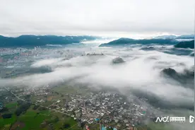 爱了！青山隐隐，轻雾缭绕，解锁中国淮山之乡最美烟雨天图片