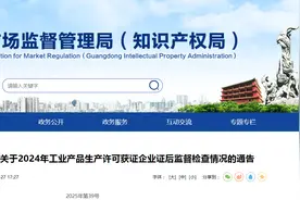 广东省市场监管局发布2024年工业产品生产许可获证企业证后监督检查情况通告（2025年第39号）图片