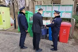 以查促提升！市北区湖岛街道综合执法中队持续做好垃圾分类工作图片