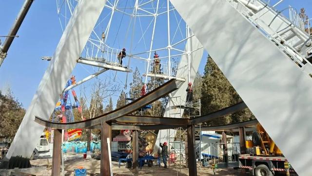 49米高！中山公园新摩天轮来了，预计春节前开放