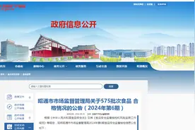 【云南省】昭通市市场监督管理局关于575批次食品合格情况的公告（2024年第6期）图片