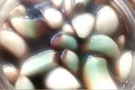腊八蒜变色的奥秘！变成这种颜色就不能吃了图片