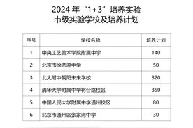 北京“1+3”培养实验学校、招生均扩大，7月23日起开始报名图片
