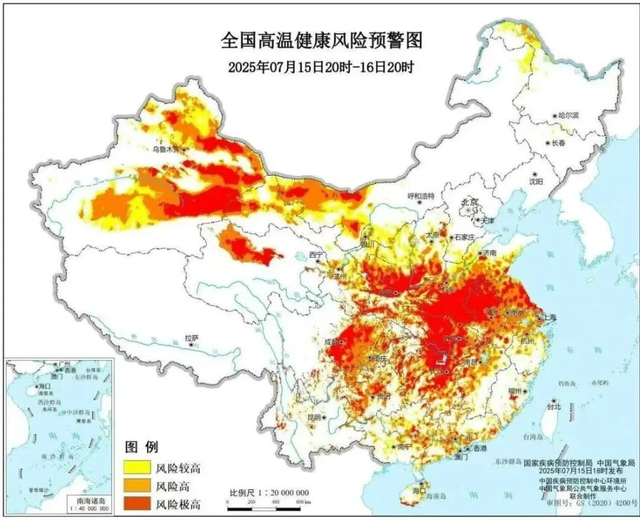 最新高温健康风险预警出炉
