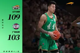 张镇麟33分、赵继伟22分10助攻，辽篮主场109-103力克广州男篮取得四连胜图片