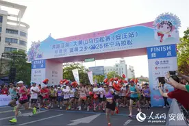 万名跑者共赴“蓝莓之约” 2025怀宁马拉松鸣枪开跑图片