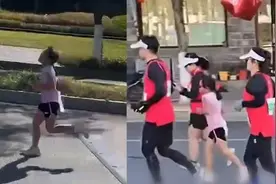 对话“蹭跑”全马女孩父亲：女儿喜欢跑步，参加全马为10岁生日留纪念图片