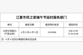 江夏市民之家端午节放假安排出炉图片