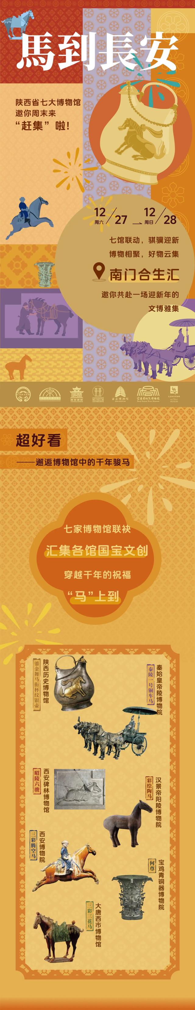 马到长安！七大博物馆邀你周末来“赶集”！