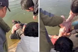 事发河北！一对母女不慎滑到河里……图片