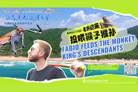外国网红看海南｜黑神话火了以后 老外跑来南湾猴岛寻猴王啦图片