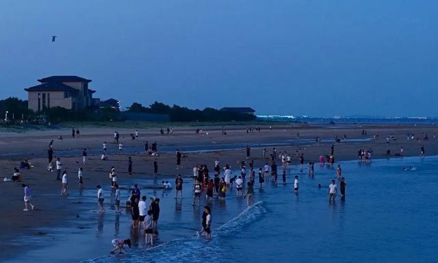 南海新区：夏夜清凉好去处 赶海烧烤舞不停