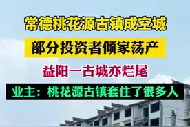 常德桃花源古镇成空城：部分投资者倾家荡产，益阳一古城亦烂尾。业主：桃花源古镇套住了很多人图片
