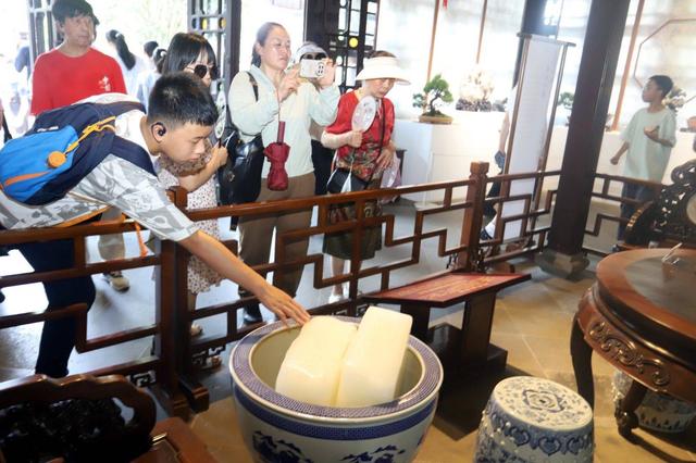 江苏苏州：狮子林冰块送“清凉”