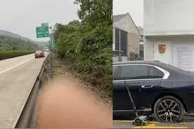 G80广昆高速广西段十几辆汽车被尖锐物扎爆胎，交警：正联合路政寻找涉事车辆视频封面