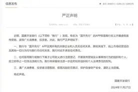 国家开发银行发布严正声明：应立即停止一切违法违规行为！图片