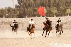 黄河岸边上的骑士们图片