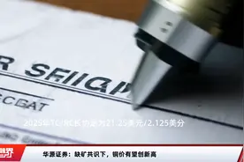华源证券：缺矿共识下，铜价有望创新高视频封面