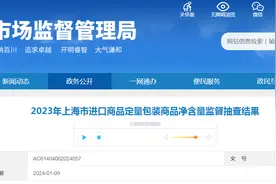 2023年上海市进口商品定量包装商品净含量监督抽查结果图片