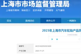 上海市市场监管局抽查20批次汽车轮胎  不合格1批次图片