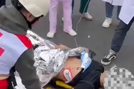 果然视频|两名半马跑者心脏骤停，红十字会救护员从死神手中抢人图片
