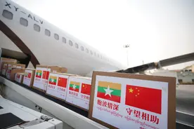 中国政府援缅第二批紧急人道主义地震救灾物资启运图片