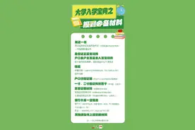 图解丨大学入学宝典 快收下这份新生报到宝藏清单！图片