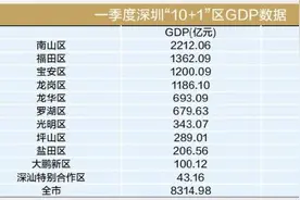 南山区GDP2212亿元居首 规上工业增加值增10.1%图片