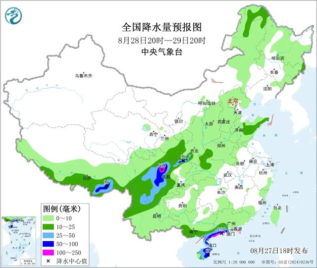 大到暴雨下两天！后面还有两轮降雨，好消息是高温终于要减弱了