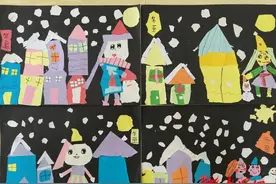青岛西海岸新区小哨头幼儿园、开元幼儿园开展冬至创意美术活动图片
