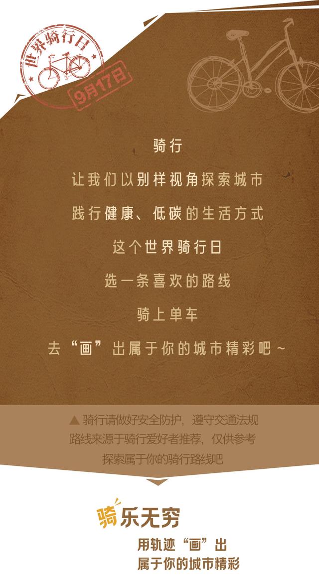世界骑行日丨“骑”乐无穷，用轨迹“画”出属于你的城市精彩