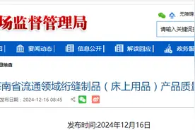 2024年海南省流通领域绗缝制品（床上用品）产品质量监督抽查结果公布图片