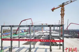 空客天津A320系列飞机第二条总装线总装厂房完成基础施工图片
