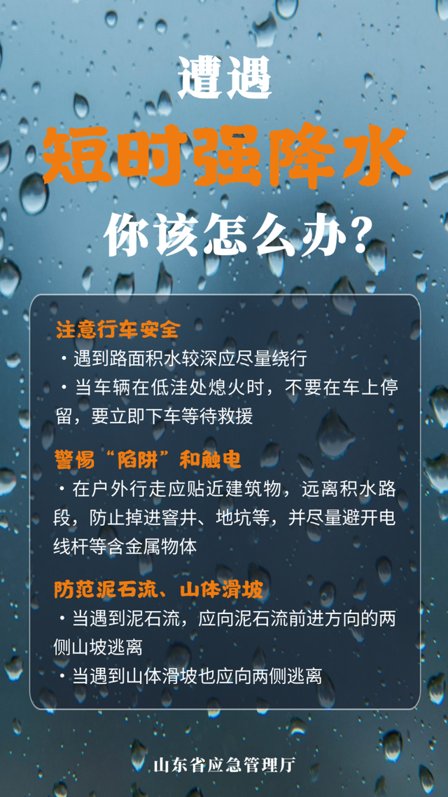 山东明日全省大范围降雨