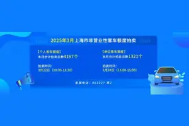 3月份上海车牌拍卖本周六举行，警示价92400元图片
