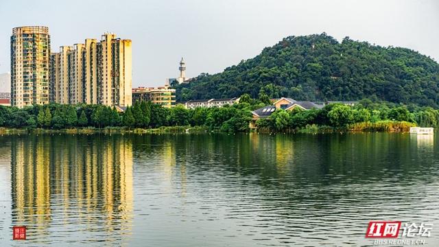 一湖映城，一园藏梦：长沙西湖公园的静谧黄昏