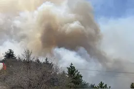 山西晋城山火持续扑救中：三千救援人员、5架直升机连续作业灭火图片