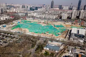 济南千佛山北广场渐具雏形，施工进入地下阶段图片