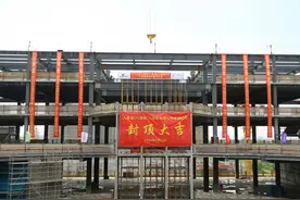 上海九星城9栋楼主体结构全部封顶 预计明年年底竣工图片