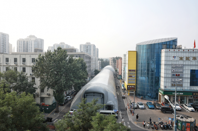 全市首例线性工程气膜设施落地北京西城区